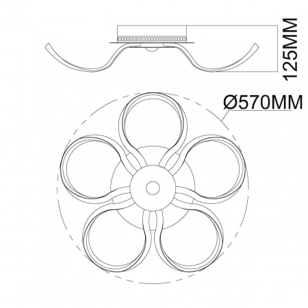 Потолочный светодиодный светильник De Markt Аурих 19 496016905