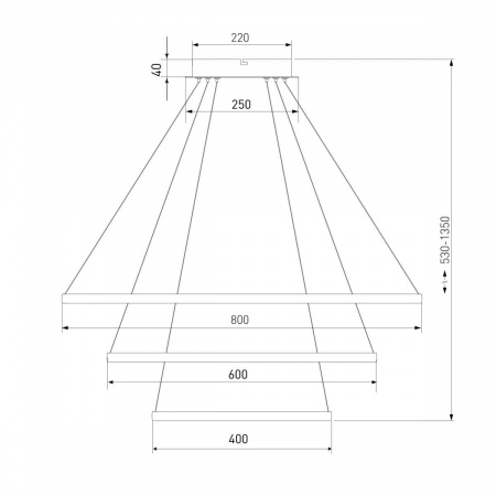 Подвесной светодиодный светильник Eurosvet Collars 90264/3 белый
