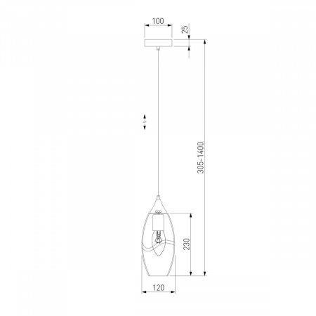 Подвесной светильник Eurosvet Lotus 50222/1 дымчатый