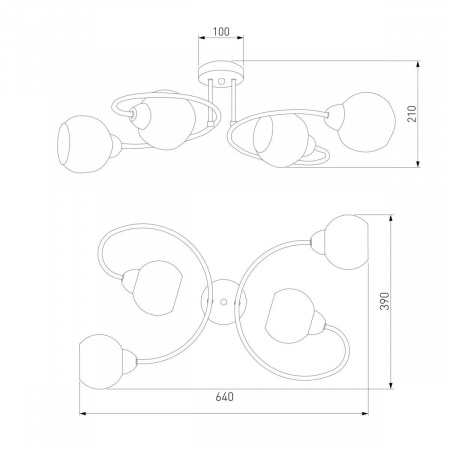 Потолочная люстра Eurosvet Tulia 30136/4 белый