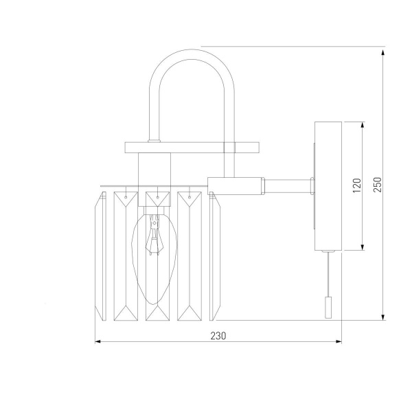 Бра Eurosvet Tenia 70090/1 черный