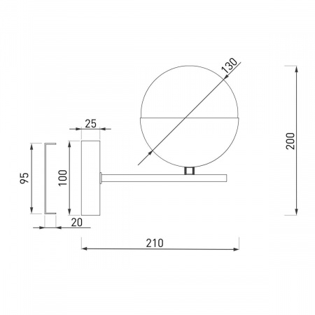 Бра Eurosvet Nuvola 70129/1 хром