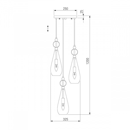 Подвесной светильник Eurosvet 50202/3 хром