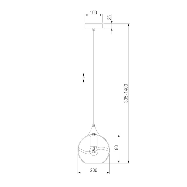 Подвесной светильник Eurosvet Lotus 50221/1 прозрачный