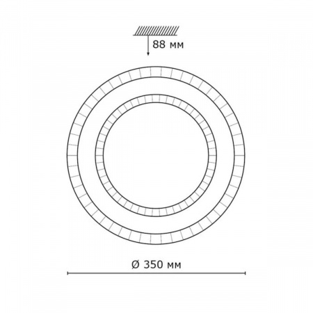 Настенно-потолочный светодиодный светильник Sonex Pale Floors 2041/DL