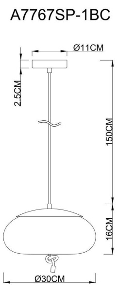 Подвесной светодиодный светильник Arte Lamp Cody A7767SP-1BC