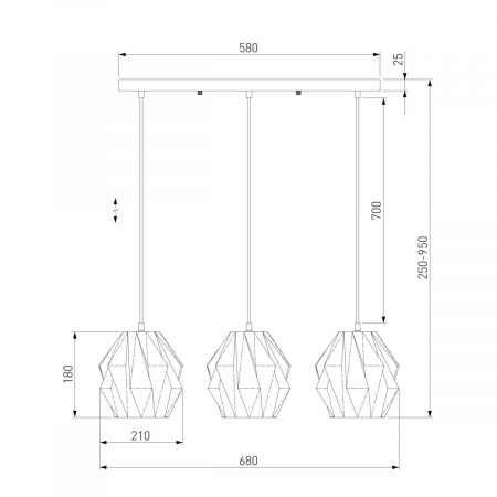 Подвесной светильник Eurosvet Moire 50137/3 черный
