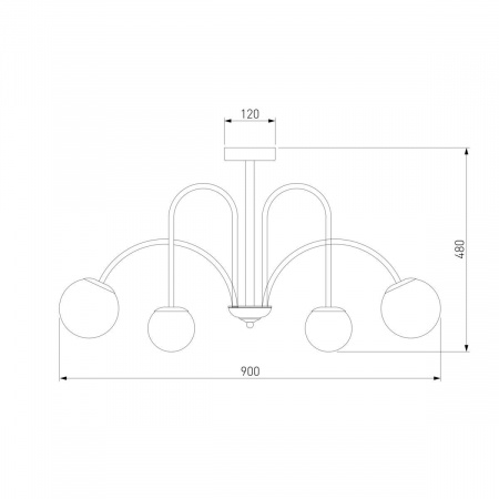 Потолочная люстра Eurosvet Alix 30177/6 латунь