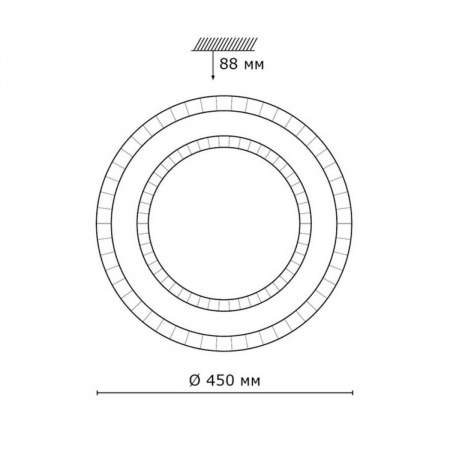 Настенно-потолочный светодиодный светильник Sonex Pale Floors 2041/EL