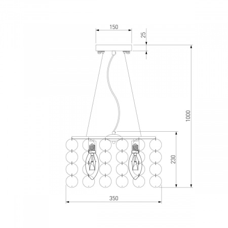 Подвесная люстра Eurosvet 60005/3 хром/перламутр