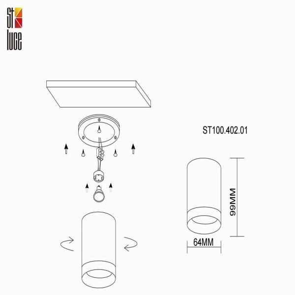 Потолочный светильник ST Luce ST100.402.01