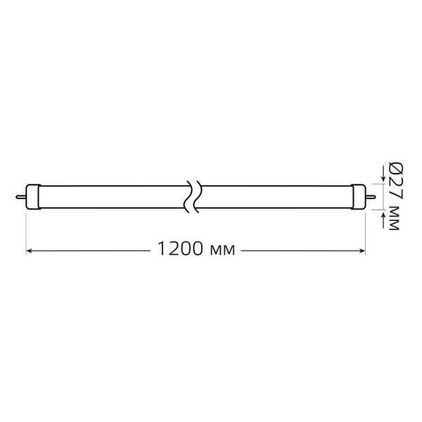 Лампа светодиодная Gauss G13 24W 6500К матовая 93034