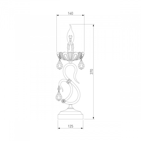 Настольная лампа Eurosvet 12205/1T белый Strotskis