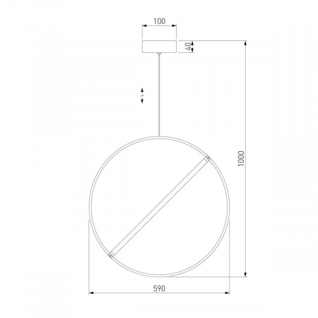 Подвесной светодиодный светильник Eurosvet Element 90282/1 хром