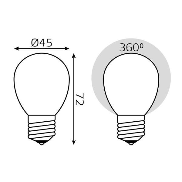 Лампа светодиодная филаментная Gauss E27 9W 4100К матовая 105202209