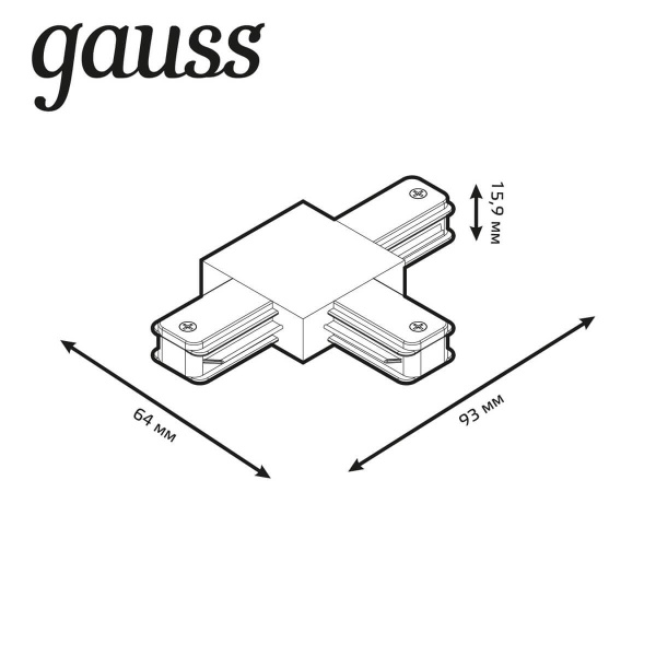 Коннектор T-образный Gauss TR109