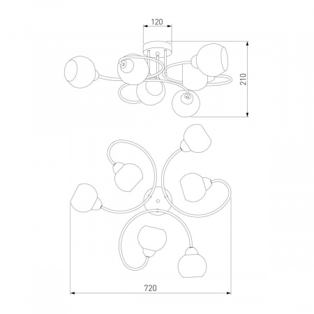 Потолочная люстра Eurosvet Tulia 30136/6 хром