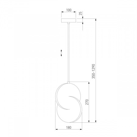 Подвесной светодиодный светильник Eurosvet Lang 50225/1 Led золото