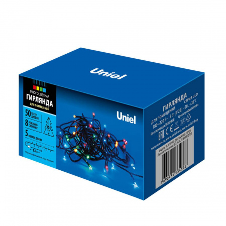 Светодиодная гирлянда Uniel 220V разноцветный ULD-S0500-050/DGA Multi IP20 UL-00007303