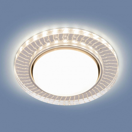 Встраиваемый светильник Elektrostandard 3033 GX53 CL/SL прозрачный/серебро a045484